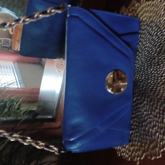 Elliott Lucca Handbags - Elliott Lucca Blue Leather Crossbody or Clutch Bag